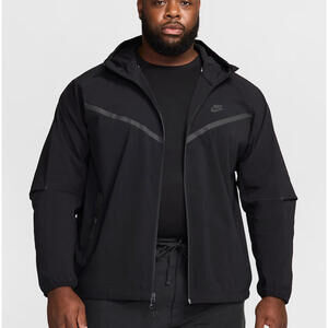 Nike Tech Woven Full Zip Men's Hooded Jacket Black HM7151-010 Size XL Windbraker